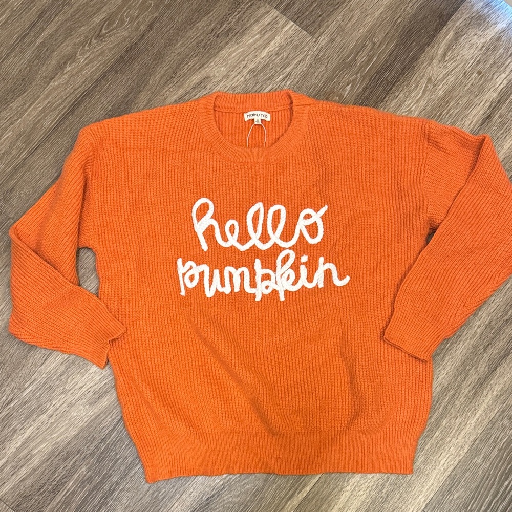 NEW! Fall/Pumpkin Orange Knit Sweater